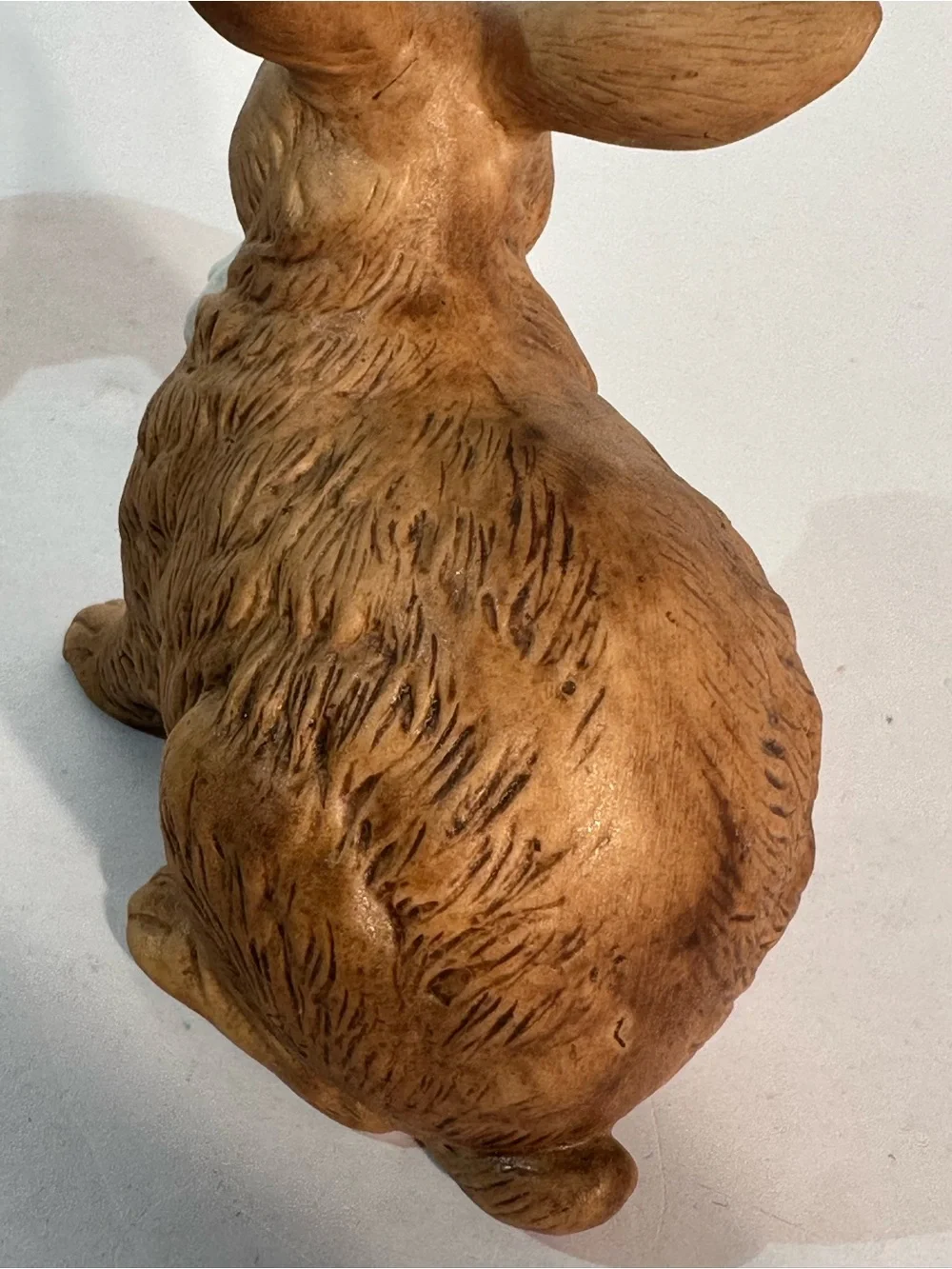 Set Of 2 Lefton Brown Porcelain Bunny Rabbits Taiwan Red Nose Detailed 3